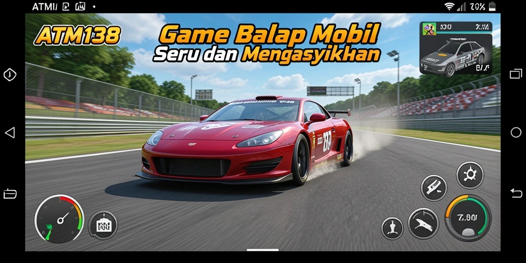 Tampilan gameplay seru dari ATM138 dengan balapan penuh aksi.