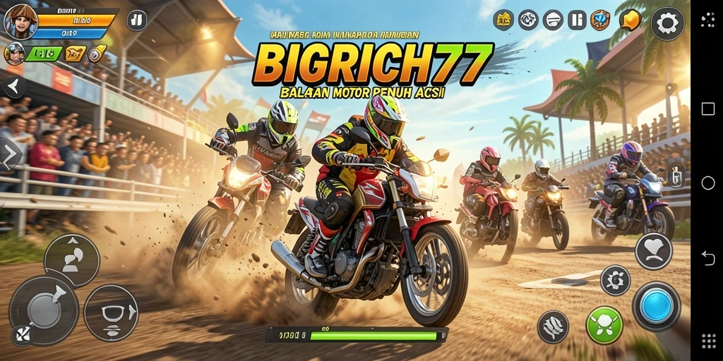Gameplay seru dan intens di dunia balapan motor.