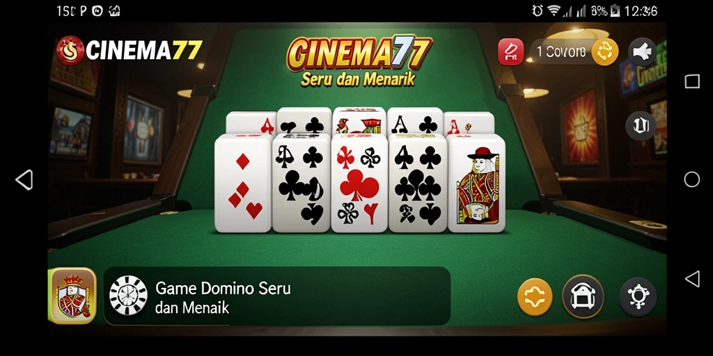 Tampilan menarik dari gameplay Domino CINEMA77 yang seru.