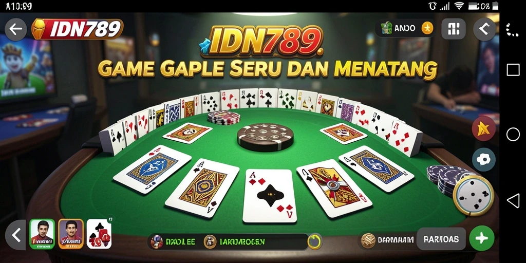 Screenshot gameplay IDN789 menampilkan suasana seru permainan Gaple.