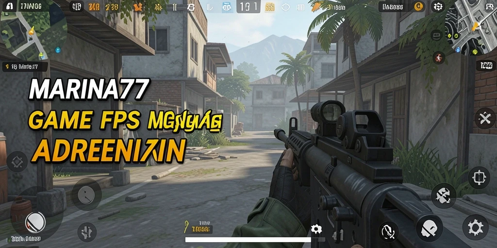 Screenshot menunjukkan aksi seru dalam pertempuran FPS di MARINA77.