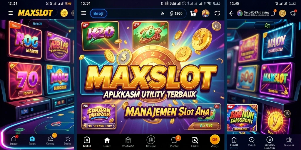 Tampilan antarmuka MAXSLOT yang user-friendly dan informatif.