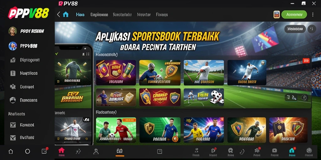Tampilan antarmuka seru PPV88 dalam taruhan olahraga.