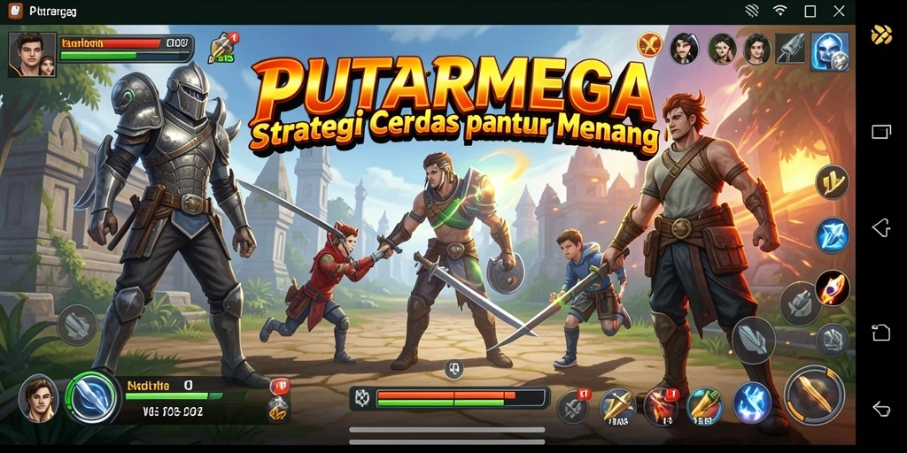 Tampilan gameplay PUTARMEGA yang menarik dan strategis.