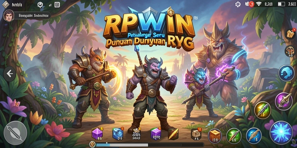 Tangkapan layar RPWIN menampilkan aksi petualangan RPG yang mendebarkan.