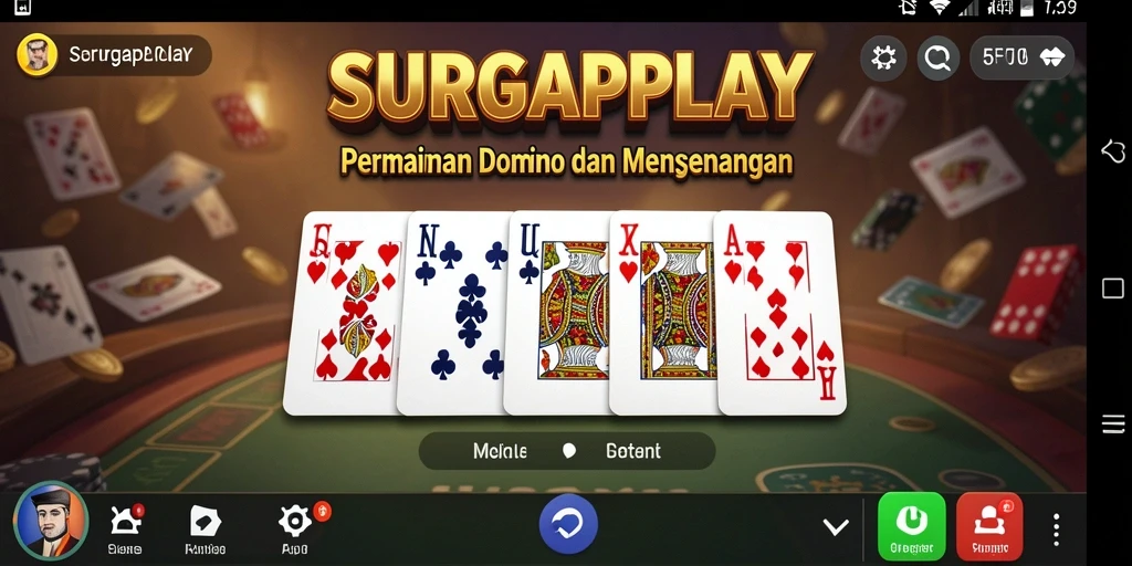 Tampilan permainan Domino yang menarik dan penuh warna.