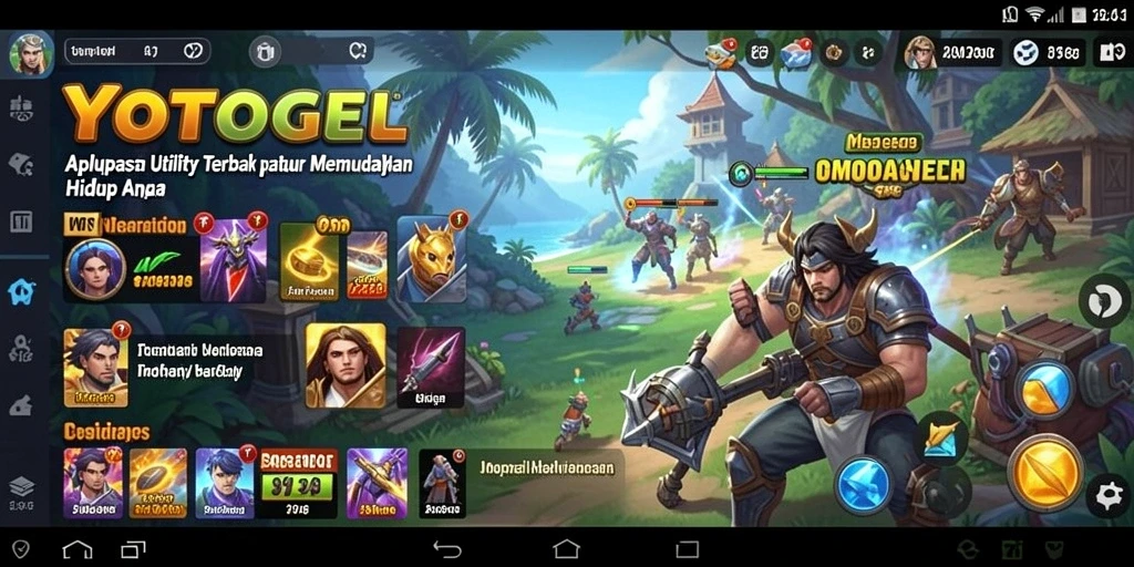 Tampilan antarmuka YOTOGEL yang user-friendly dan mudah digunakan.